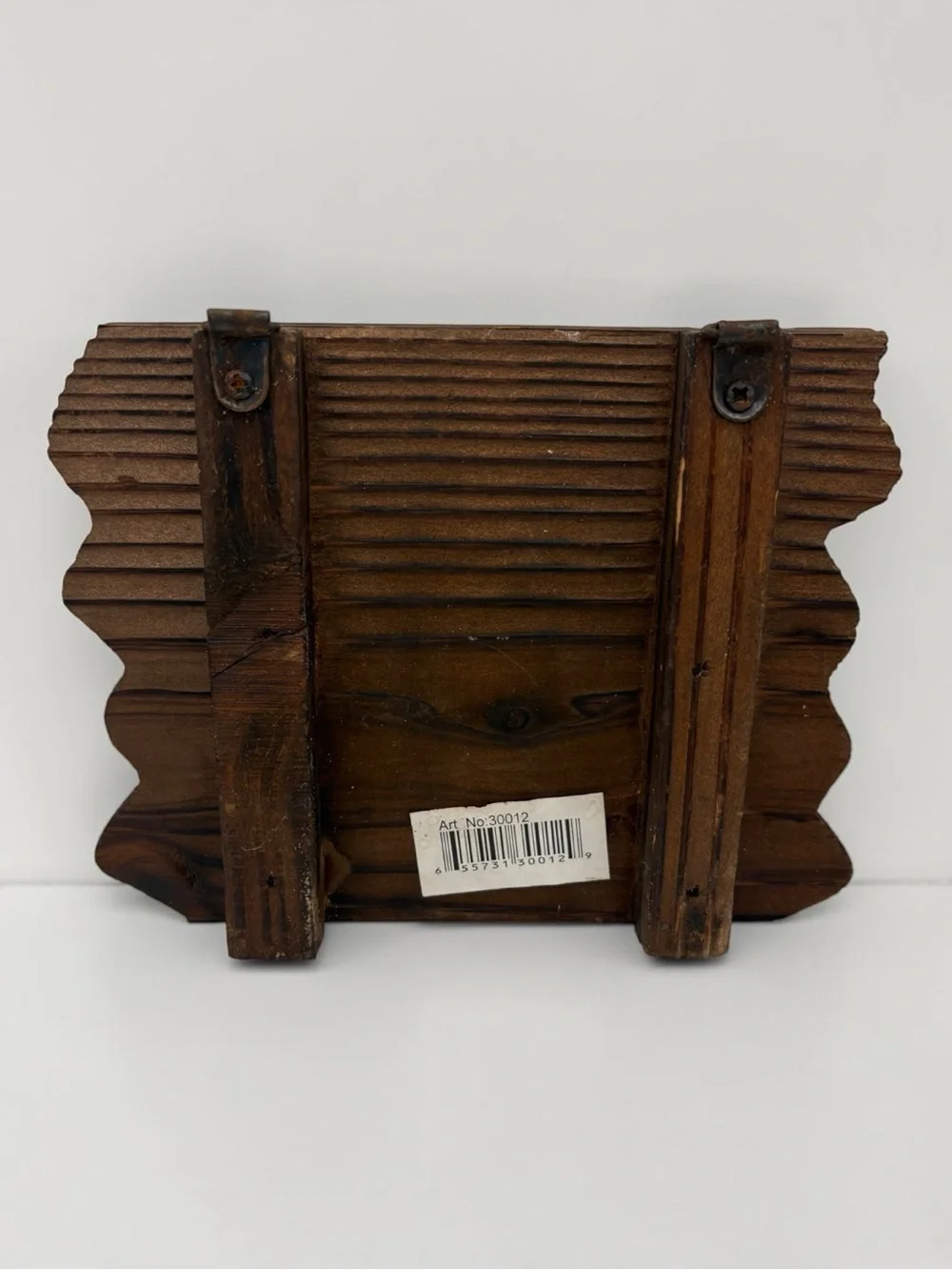 Rustic 1990s Wood Western Cowboy Boot Theme Key Rack with 4 hooks 6 Inch Wide
